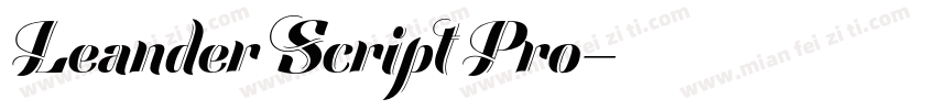 Leander Script Pro字体转换